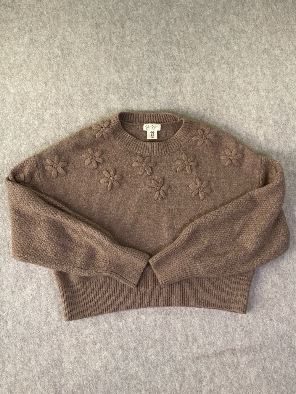 Jessica‎ Simpson Cozy Cropped Brown Women's Sweater